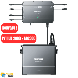 kit batterie ab2000 avec hub pv 2000 pour panneau solaire plug and play