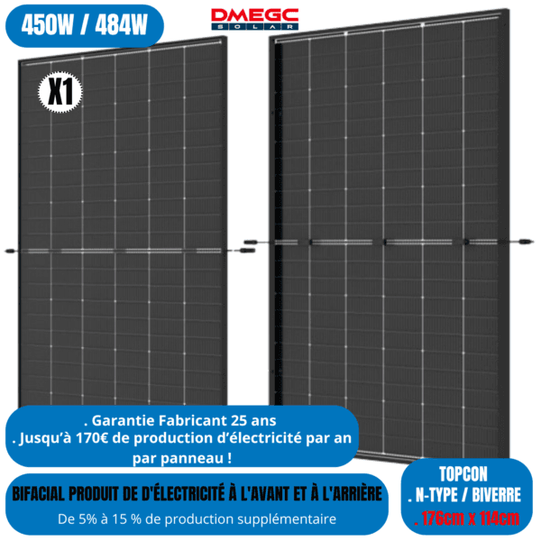 kit solaire plug and play 1 panneau sans support sol 450w