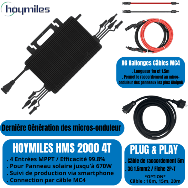 kit solaire plug and play 4 panneaux sans support sol 1800w