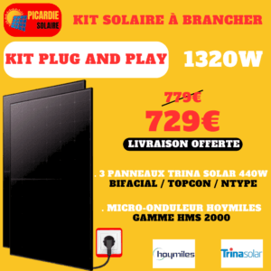 kit solaire a brancher sur prise de courant kit eco 3 panneaux 1320w