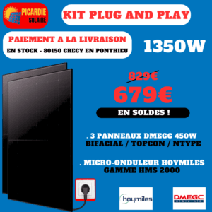 kit solaire plug and play 3 panneaux sans support sol 1350w