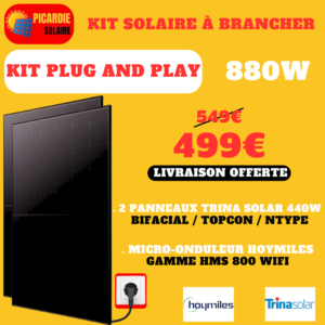 kit solaire a brancher sur prise de courant kit eco 2 panneaux 880w