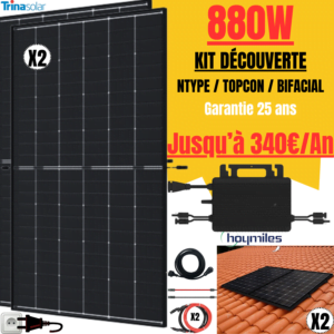 kit solaire a brancher sur prise de courant kit avec support toiture tuile 2 panneau 880w